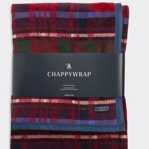 ChappyWrap x Vineyard Vines Red Plaid Throw Blanket
